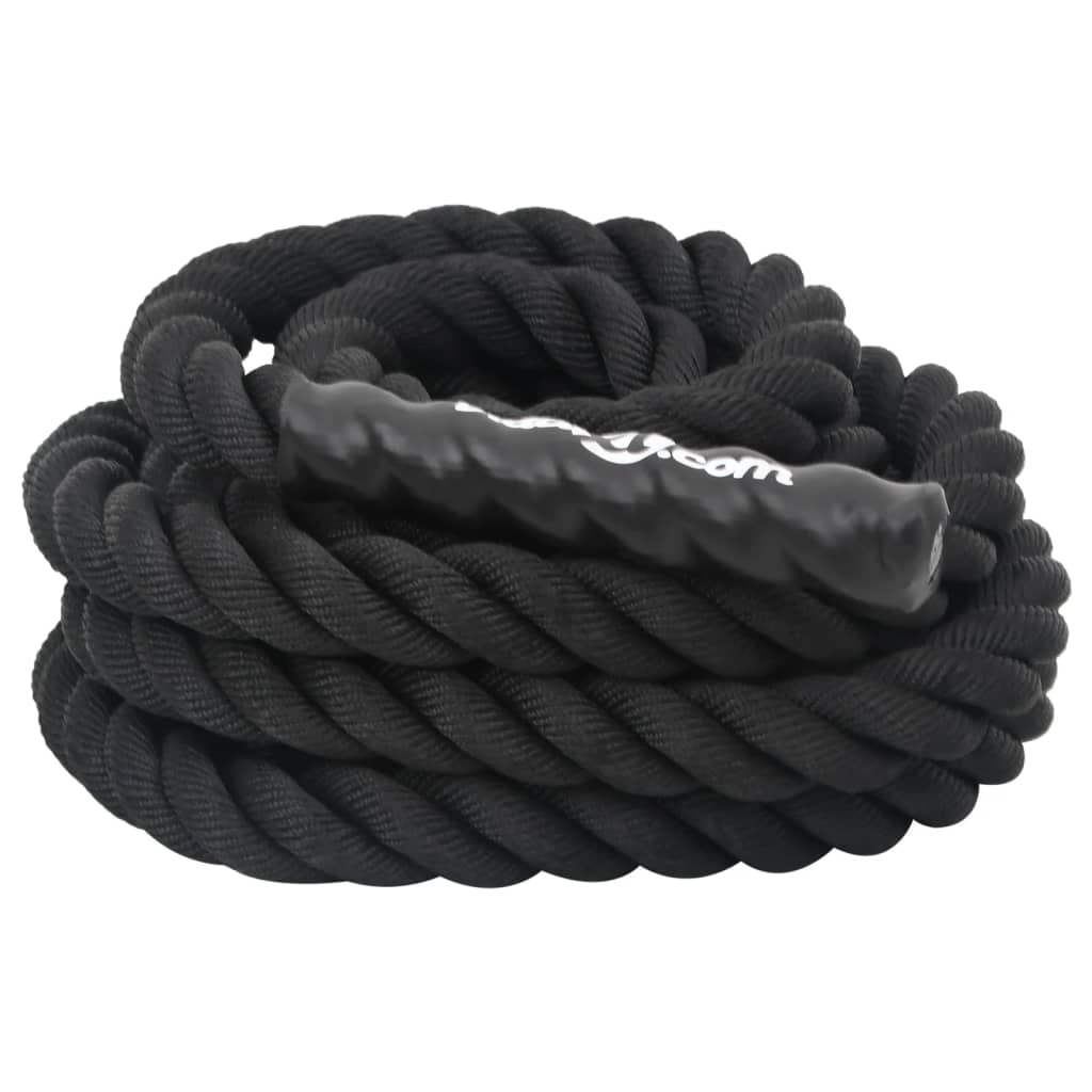 Battle rope 9 m 6,8 kg polyester zwart is nu te koop bij PeponiXL, paradijselijk wonen!