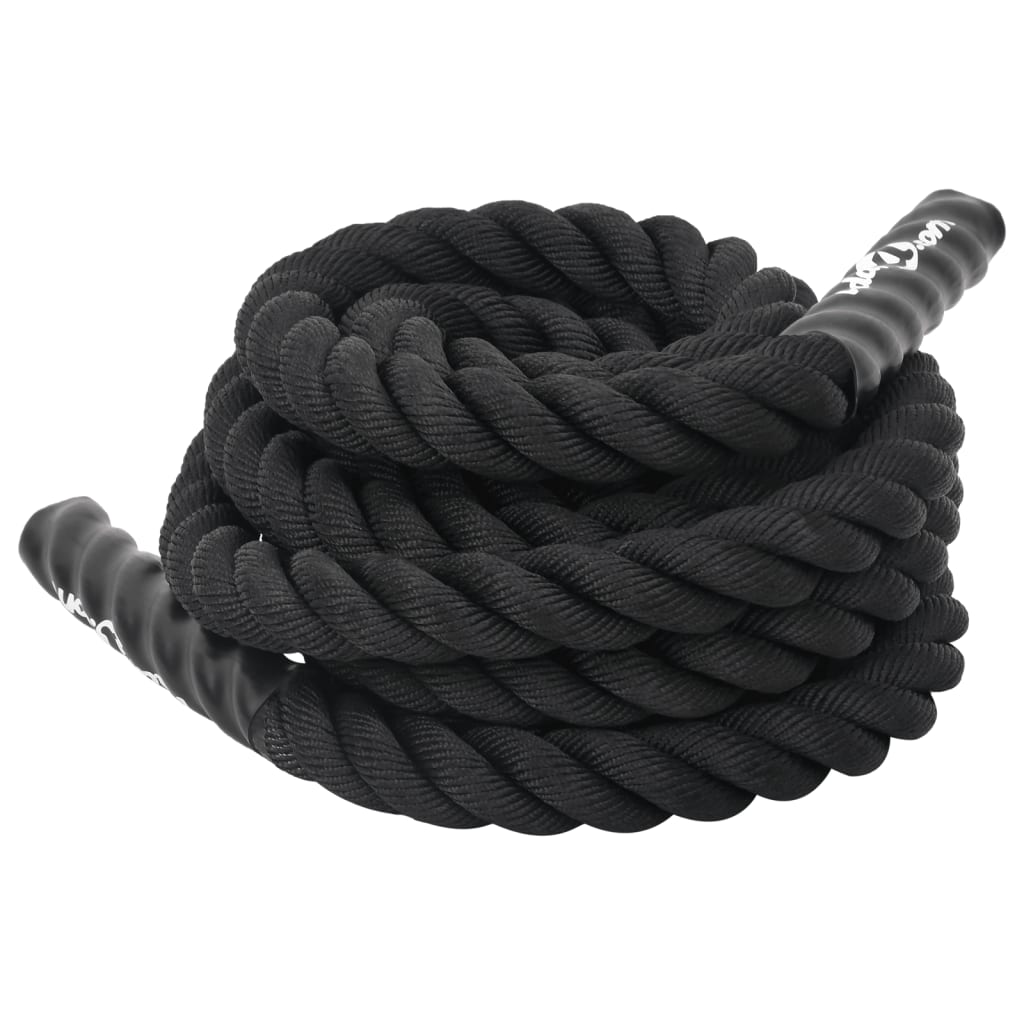 Battle rope 9 m 6,8 kg polyester zwart is nu te koop bij PeponiXL, paradijselijk wonen!