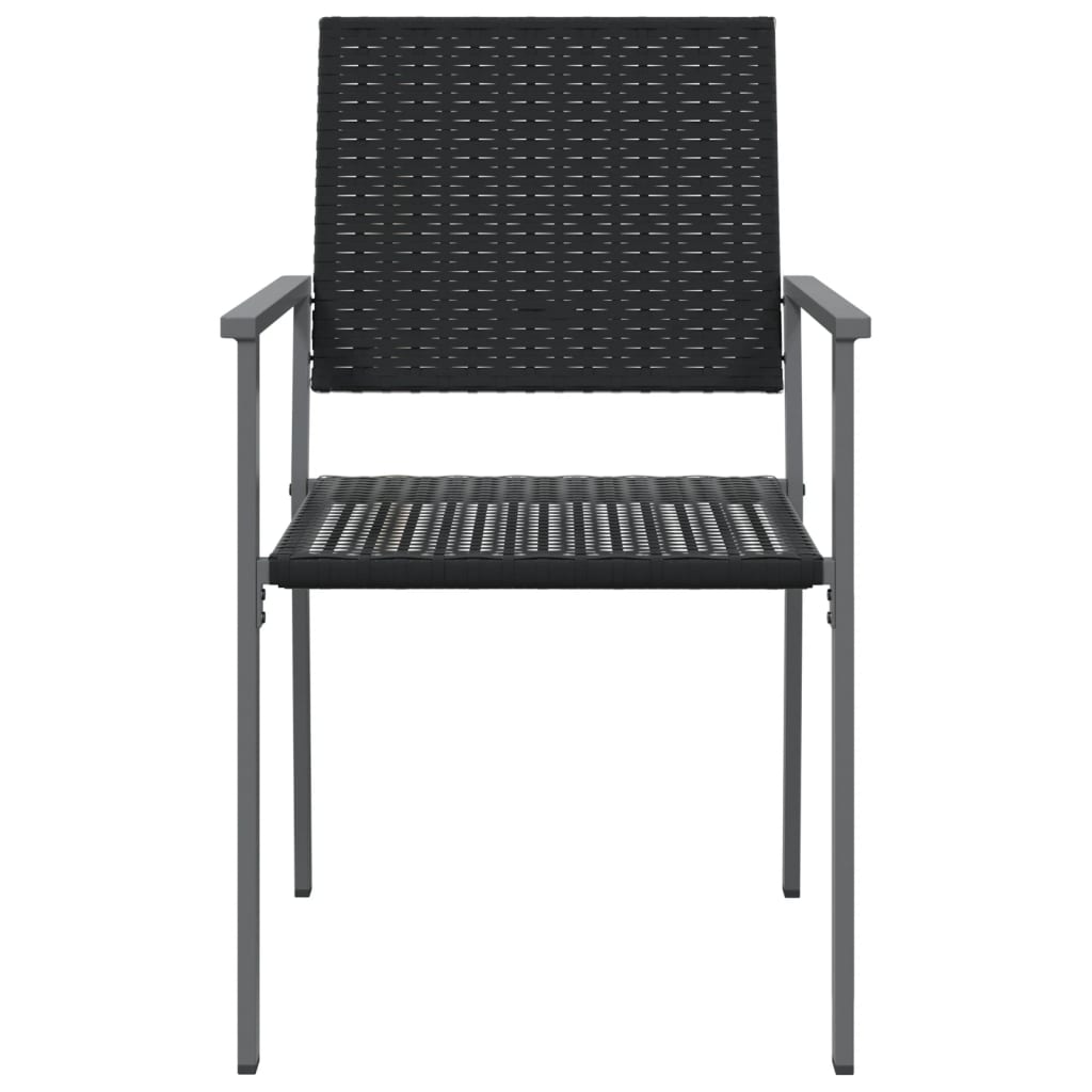 Tuinstoelen 4 st 54x62,5x89 cm poly rattan zwart is nu te koop bij PeponiXL, paradijselijk wonen!