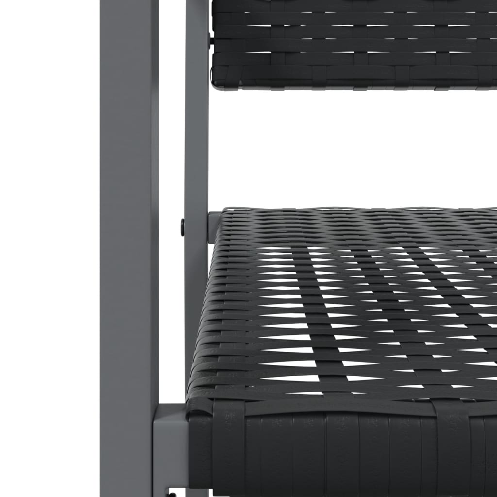 Tuinstoelen 4 st 54x62,5x89 cm poly rattan zwart is nu te koop bij PeponiXL, paradijselijk wonen!