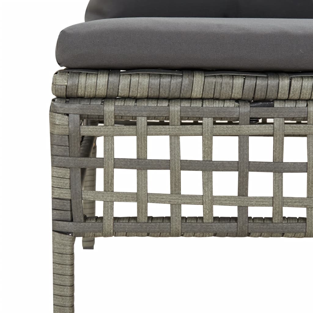 5-delige Loungeset met kussens poly rattan grijs is nu te koop bij PeponiXL, paradijselijk wonen!
