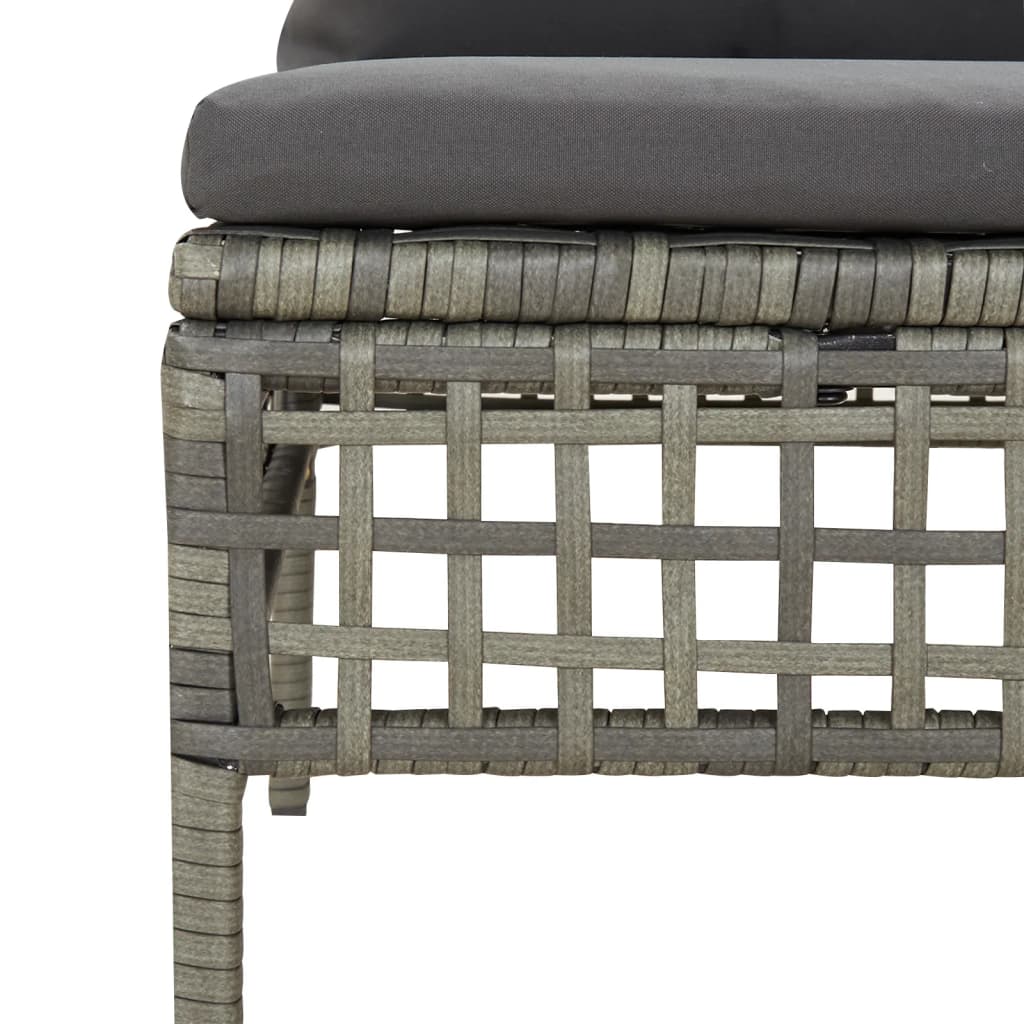 6-delige Loungeset met kussens poly rattan grijs is nu te koop bij PeponiXL, paradijselijk wonen!