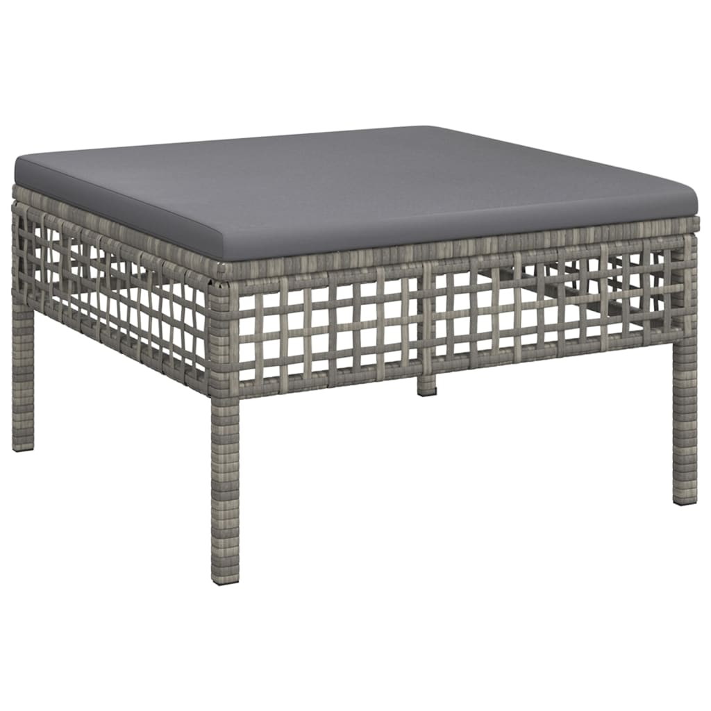 8-delige Loungeset met kussens poly rattan grijs is nu te koop bij PeponiXL, paradijselijk wonen!
