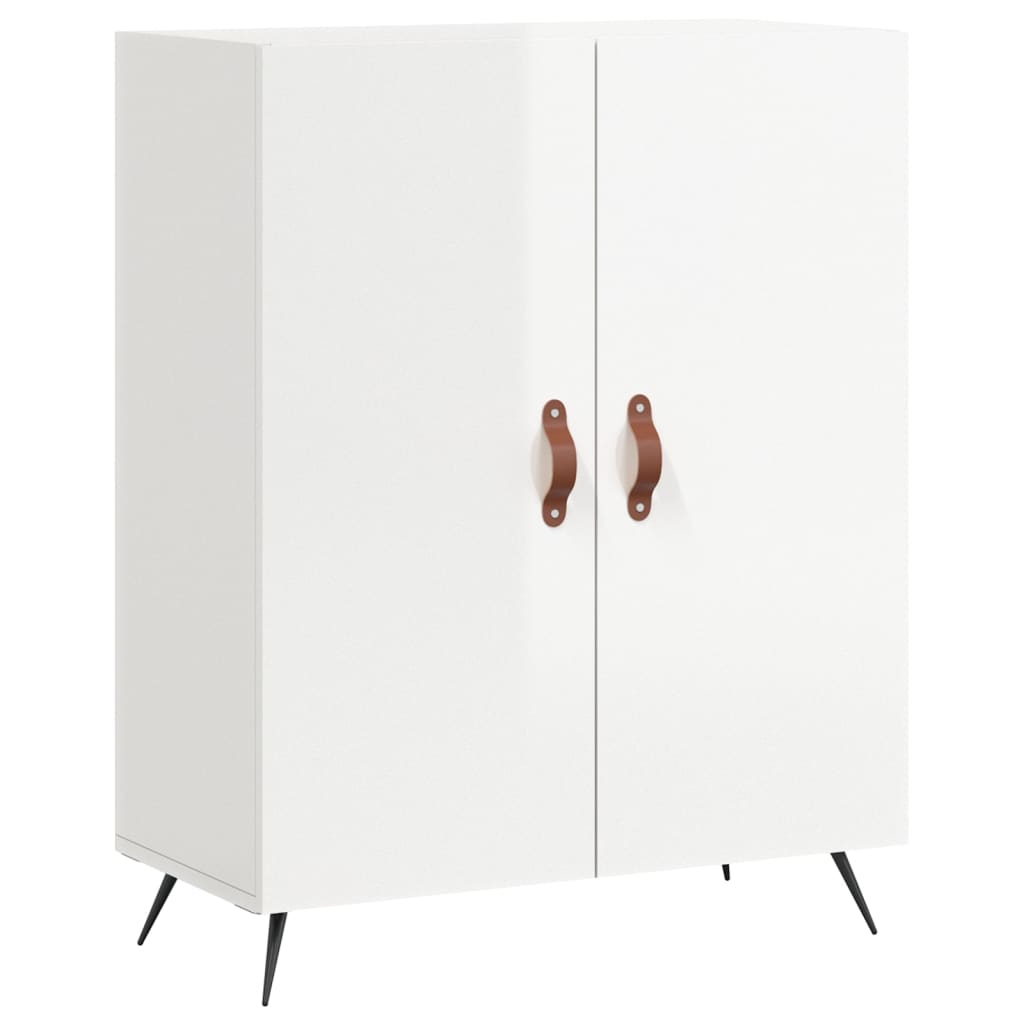 Dressoir 69,5x34x90 cm bewerkt hout hoogglans wit is nu te koop bij PeponiXL, paradijselijk wonen!