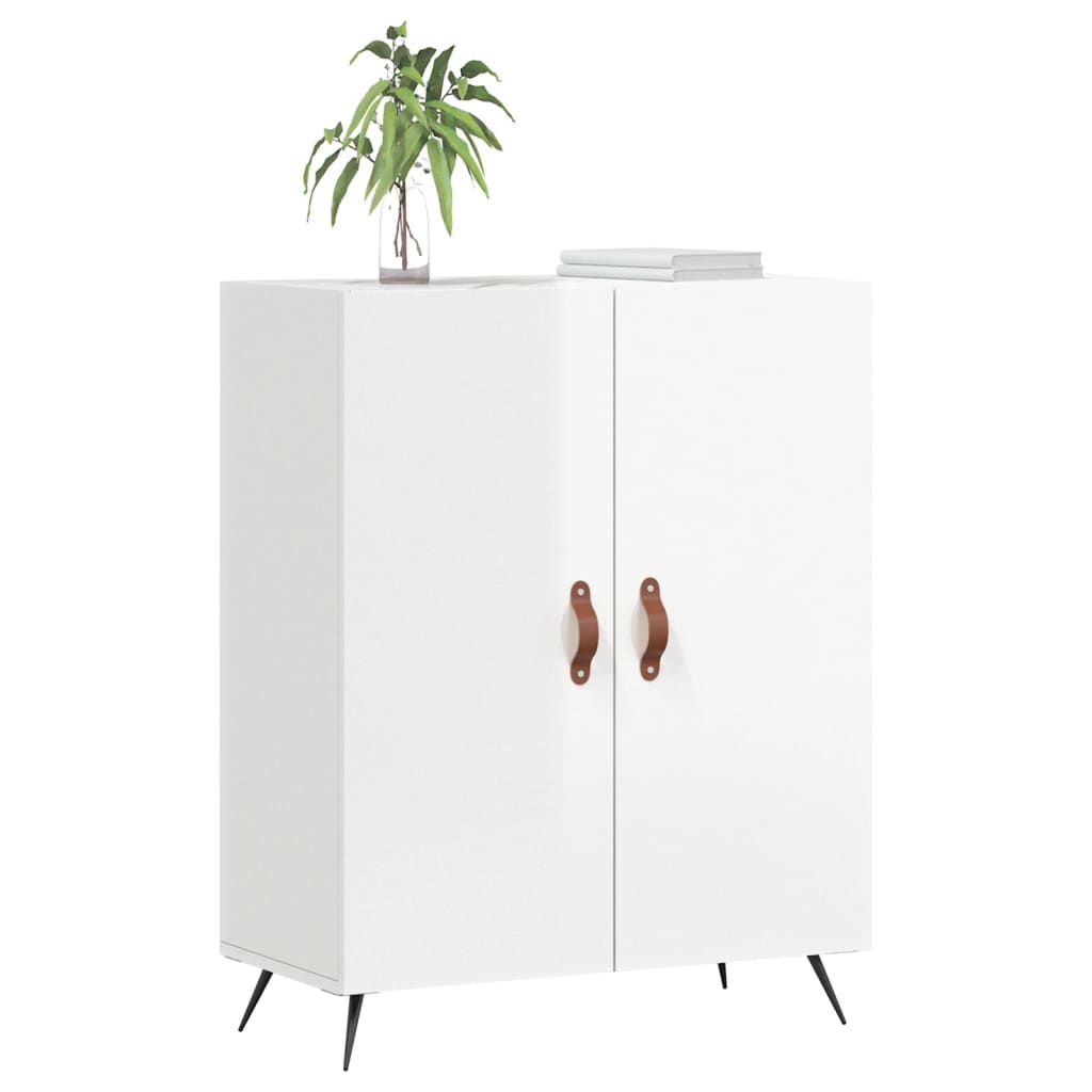 Dressoir 69,5x34x90 cm bewerkt hout hoogglans wit is nu te koop bij PeponiXL, paradijselijk wonen!
