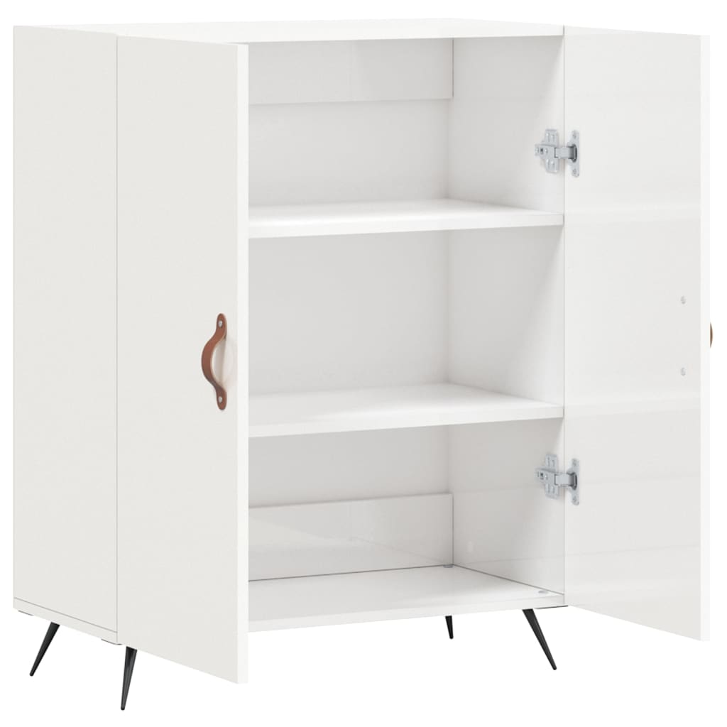 Dressoir 69,5x34x90 cm bewerkt hout hoogglans wit is nu te koop bij PeponiXL, paradijselijk wonen!
