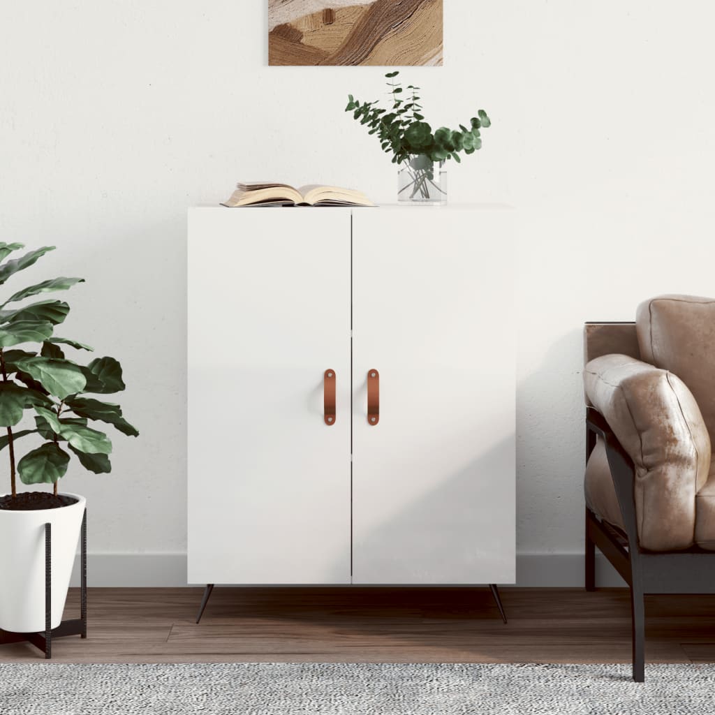 Dressoir 69,5x34x90 cm bewerkt hout hoogglans wit is nu te koop bij PeponiXL, paradijselijk wonen!