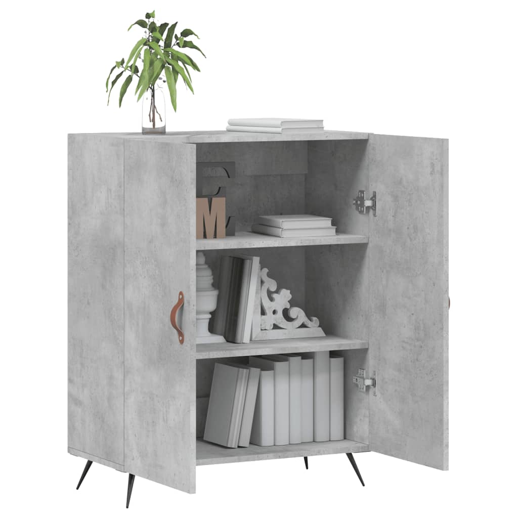 Dressoir 69,5x34x90 cm bewerkt hout betongrijs is nu te koop bij PeponiXL, paradijselijk wonen!
