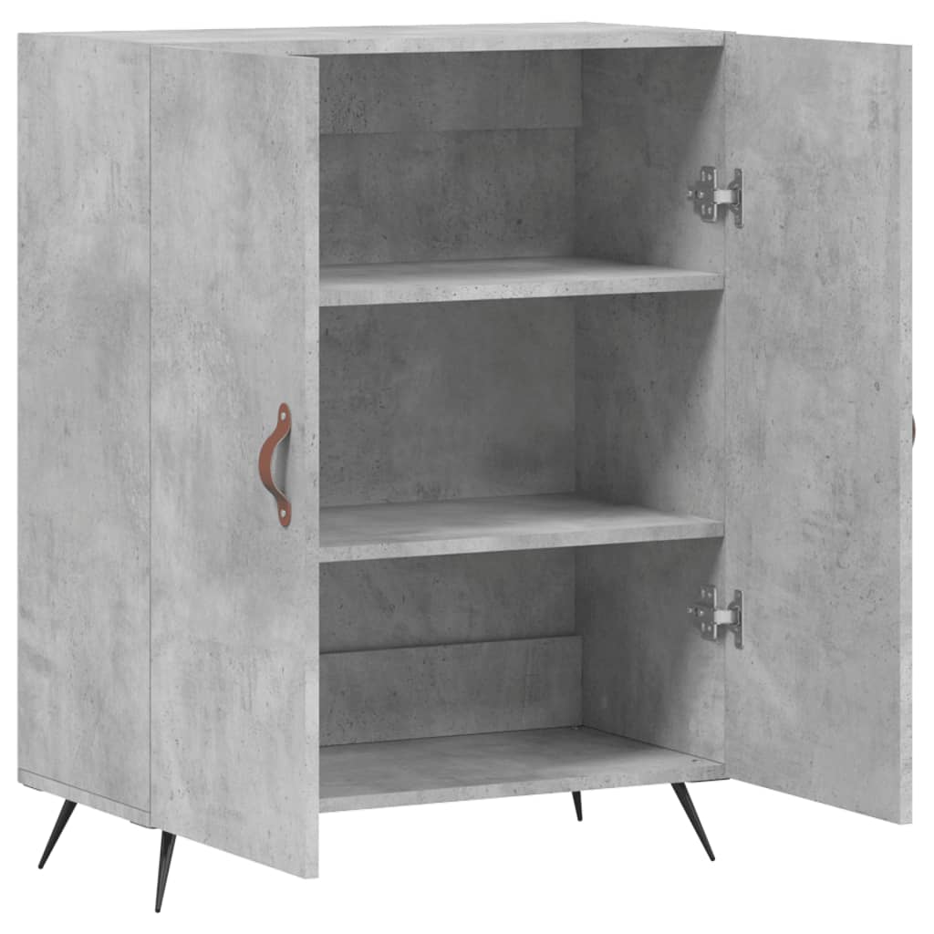Dressoir 69,5x34x90 cm bewerkt hout betongrijs is nu te koop bij PeponiXL, paradijselijk wonen!