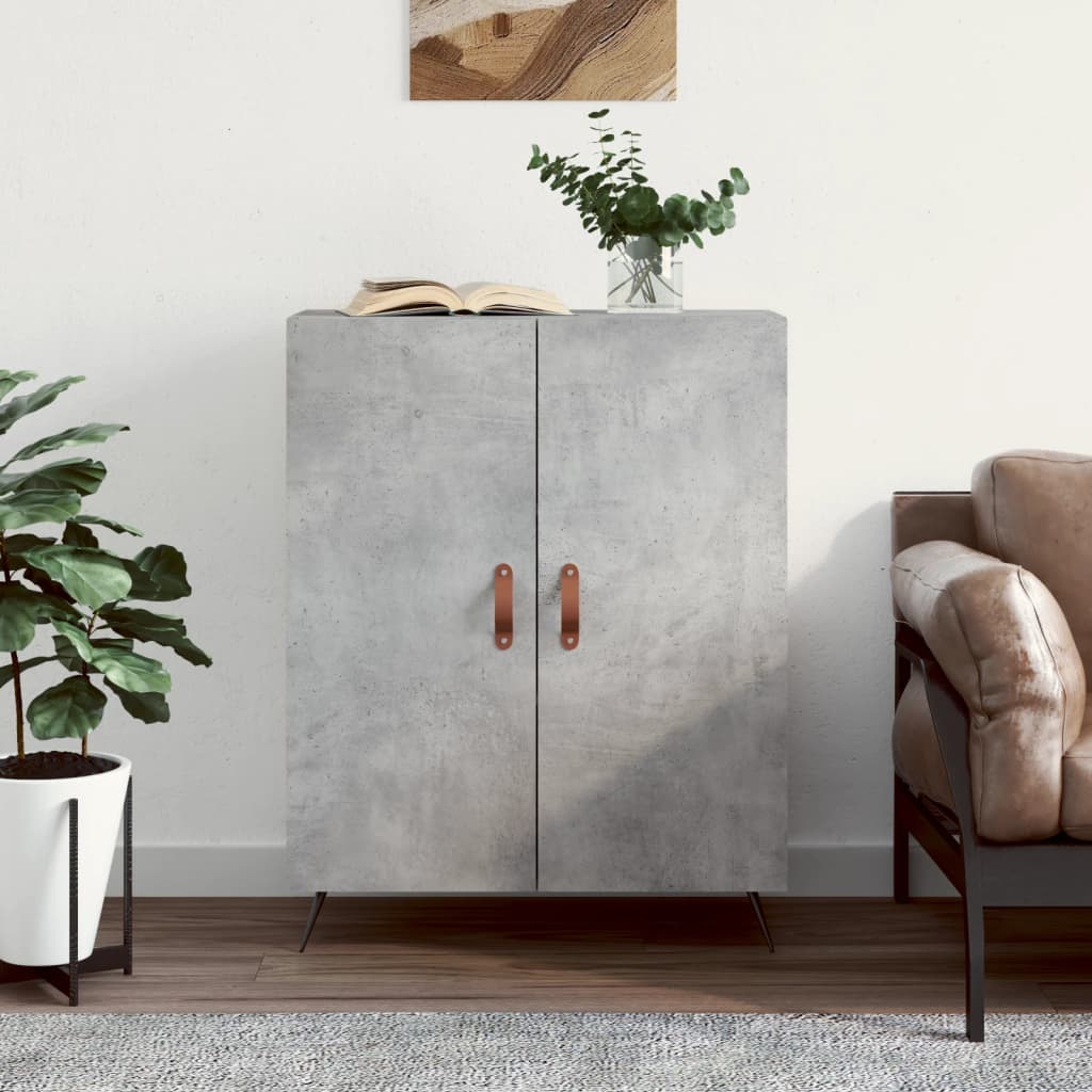 Dressoir 69,5x34x90 cm bewerkt hout betongrijs is nu te koop bij PeponiXL, paradijselijk wonen!