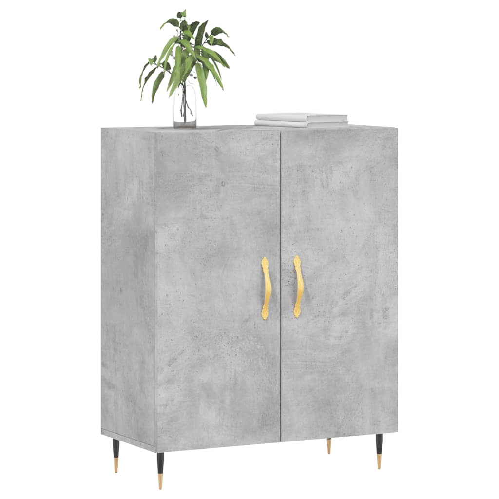 Dressoir 69,5x34x90 cm bewerkt hout betongrijs is nu te koop bij PeponiXL, paradijselijk wonen!