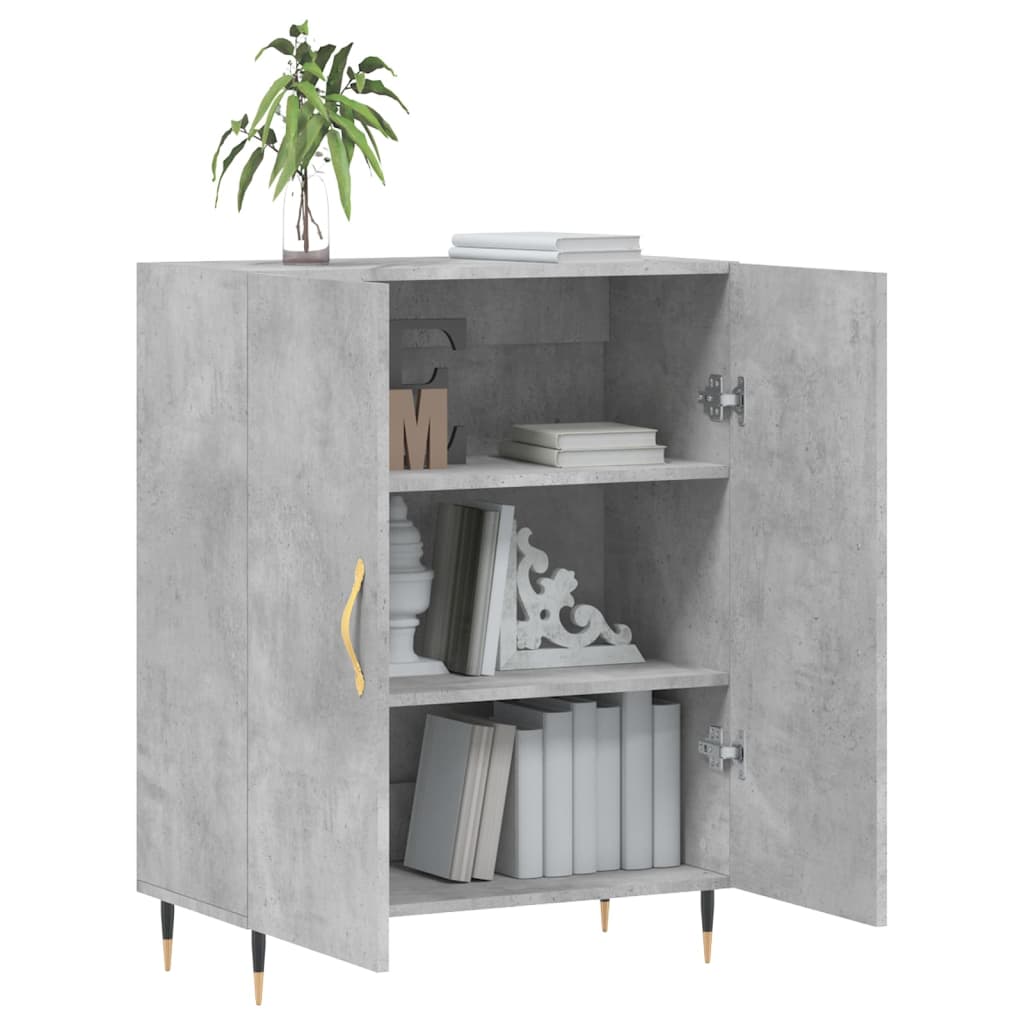Dressoir 69,5x34x90 cm bewerkt hout betongrijs is nu te koop bij PeponiXL, paradijselijk wonen!