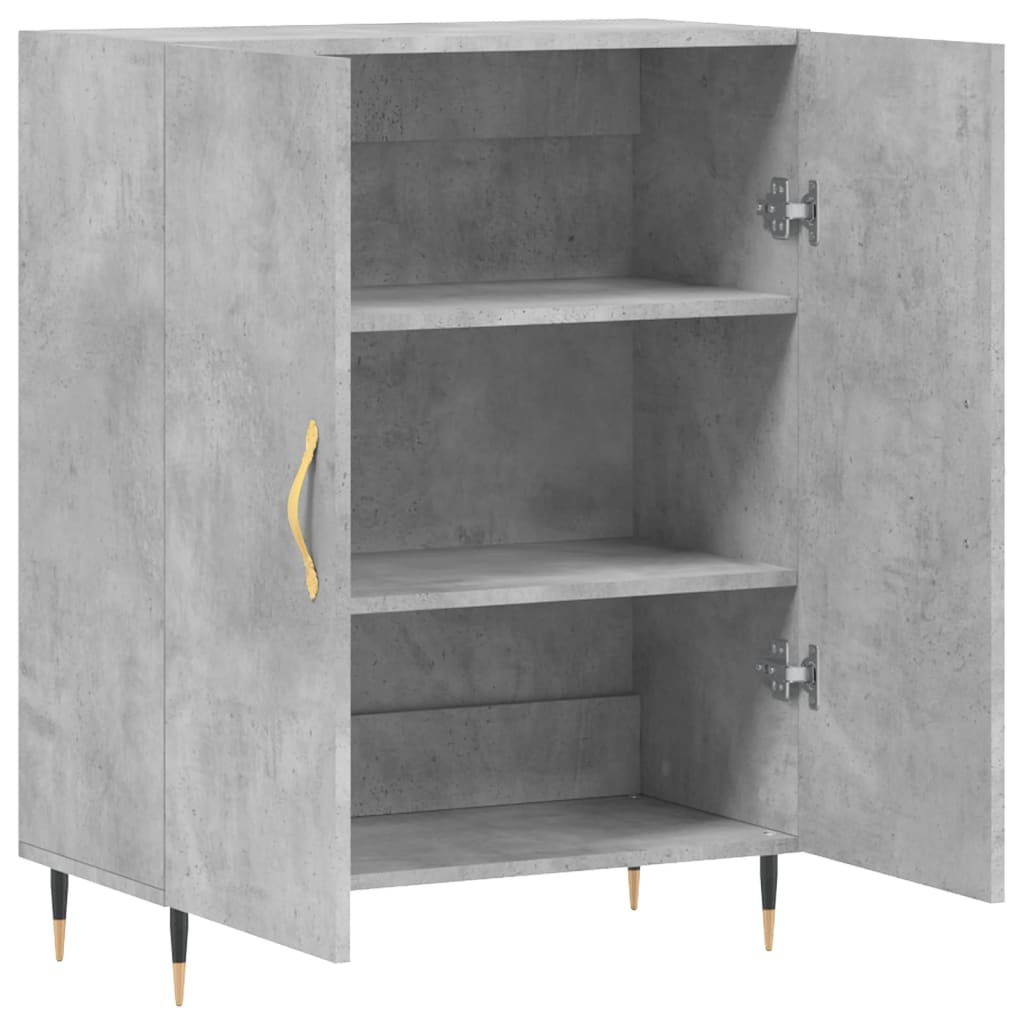 Dressoir 69,5x34x90 cm bewerkt hout betongrijs is nu te koop bij PeponiXL, paradijselijk wonen!