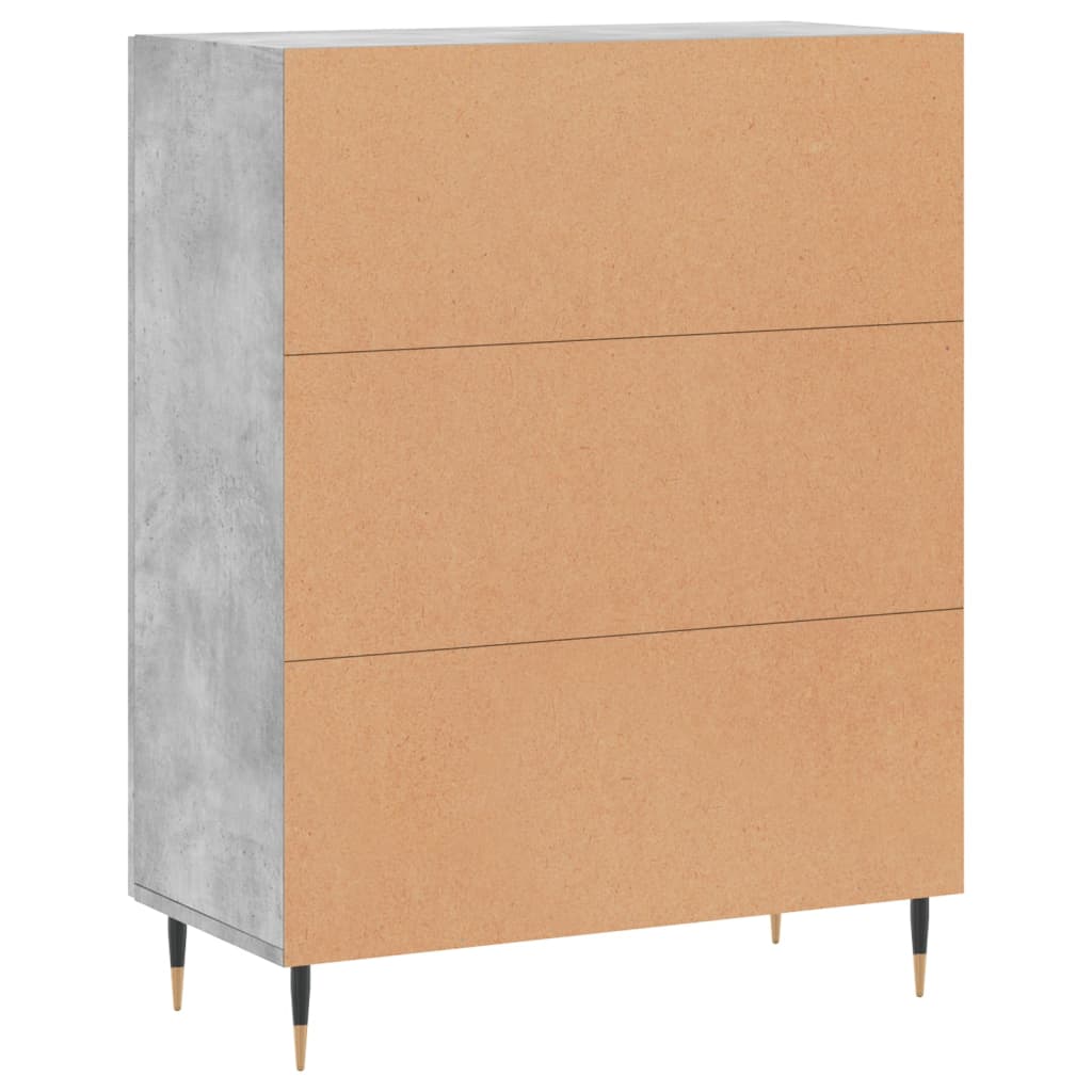 Dressoir 69,5x34x90 cm bewerkt hout betongrijs is nu te koop bij PeponiXL, paradijselijk wonen!