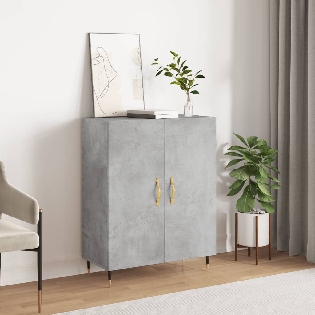 Dressoir 69,5x34x90 cm bewerkt hout betongrijs is nu te koop bij PeponiXL, paradijselijk wonen!