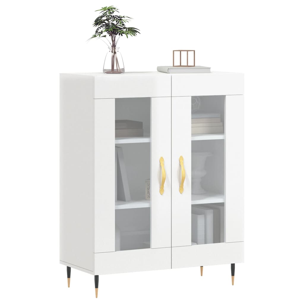 Dressoir 69,5x34x90 cm bewerkt hout hoogglans wit is nu te koop bij PeponiXL, paradijselijk wonen!