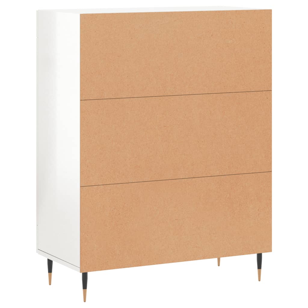 Dressoir 69,5x34x90 cm bewerkt hout hoogglans wit is nu te koop bij PeponiXL, paradijselijk wonen!