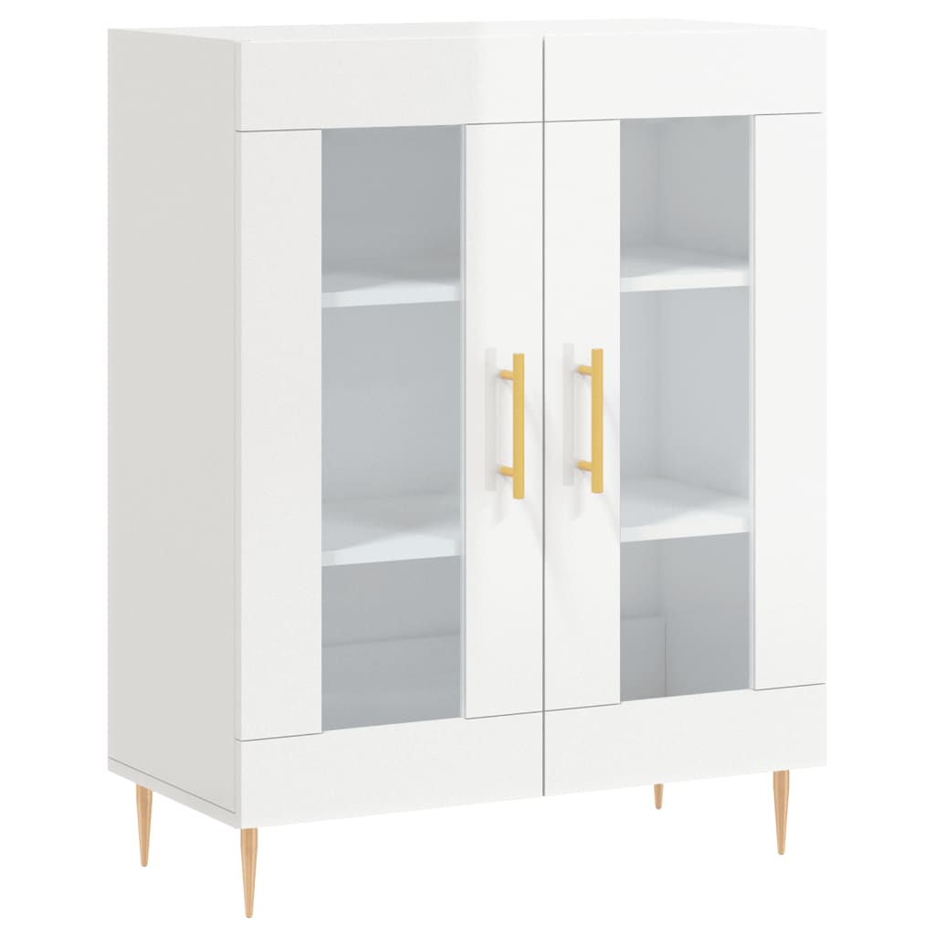 Dressoir 69,5x34x90 cm bewerkt hout hoogglans wit is nu te koop bij PeponiXL, paradijselijk wonen!