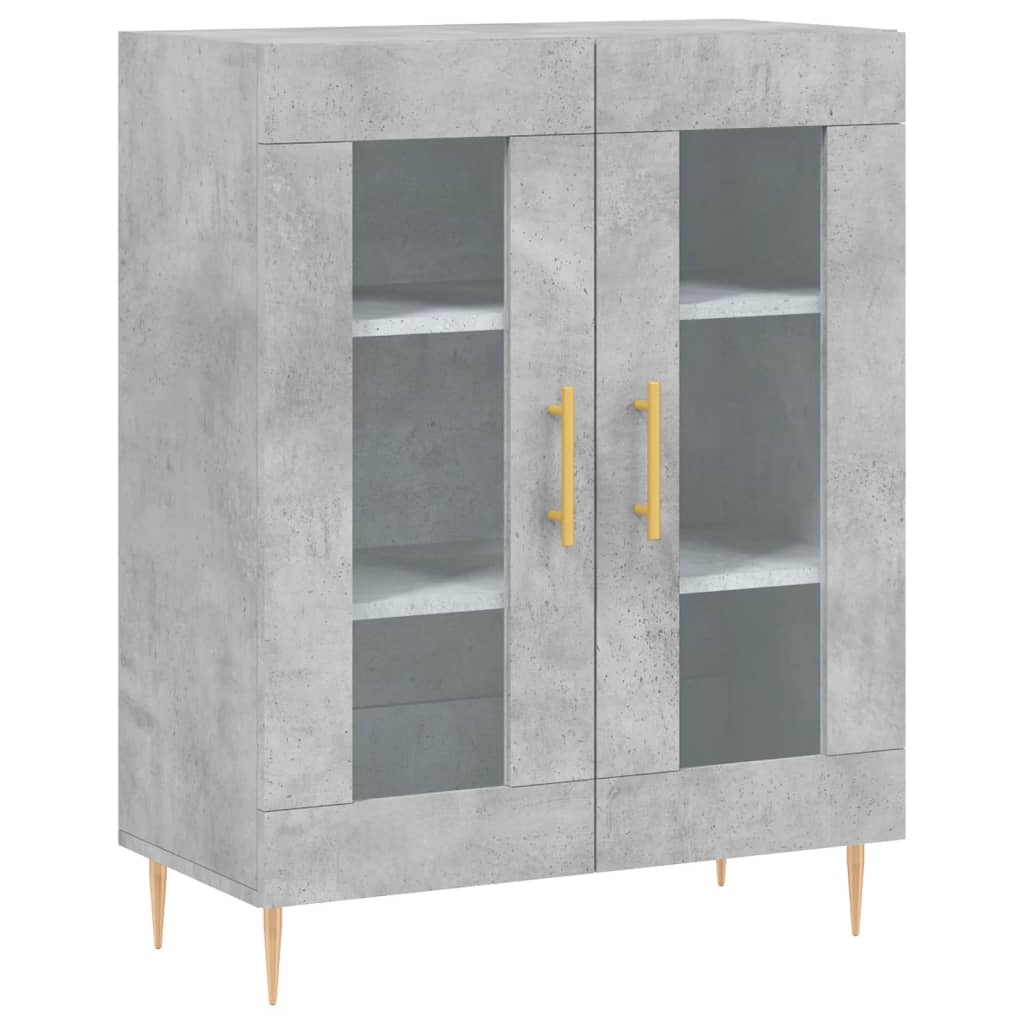 Dressoir 69,5x34x90 cm bewerkt hout betongrijs is nu te koop bij PeponiXL, paradijselijk wonen!