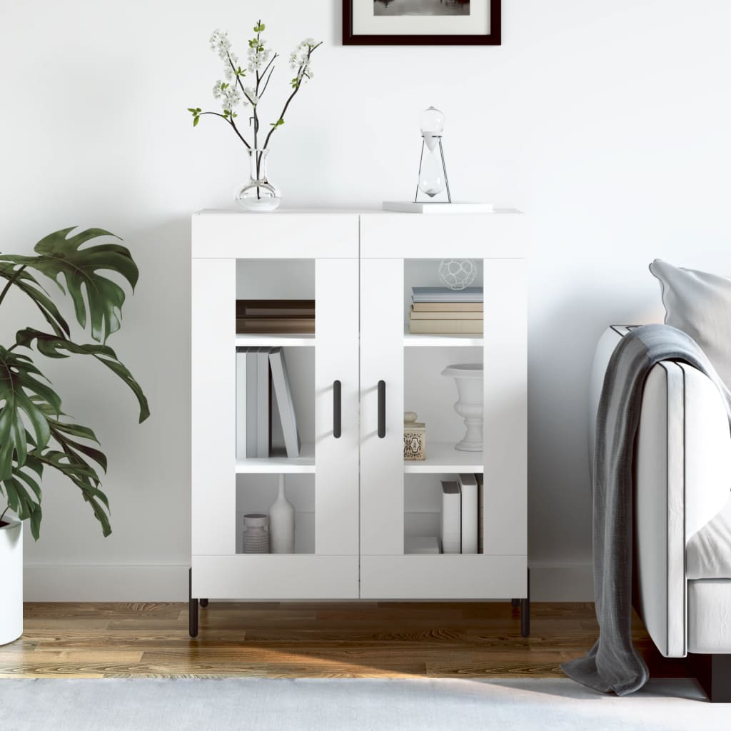 Dressoir 69,5x34x90 cm bewerkt hout wit is nu te koop bij PeponiXL, paradijselijk wonen!