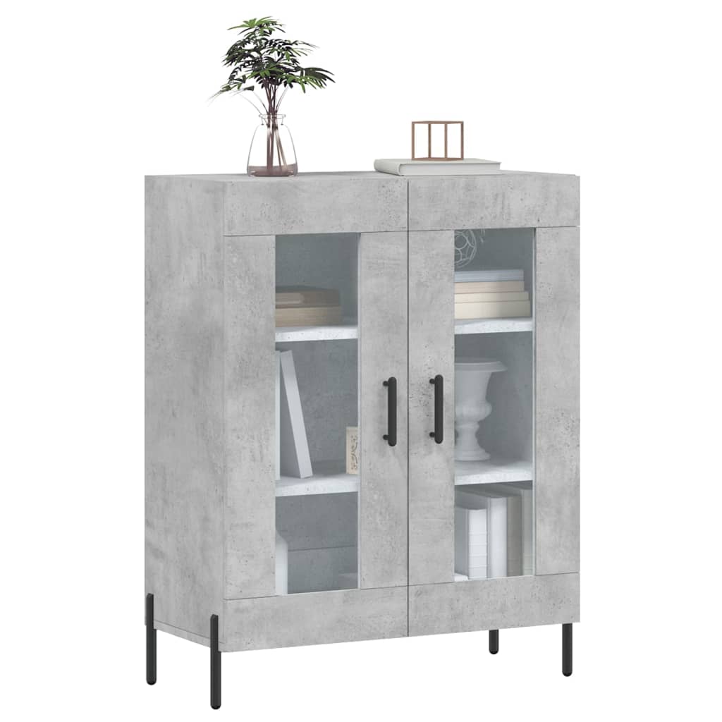 Dressoir 69,5x34x90 cm bewerkt hout betongrijs is nu te koop bij PeponiXL, paradijselijk wonen!