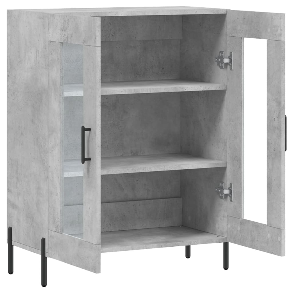 Dressoir 69,5x34x90 cm bewerkt hout betongrijs is nu te koop bij PeponiXL, paradijselijk wonen!