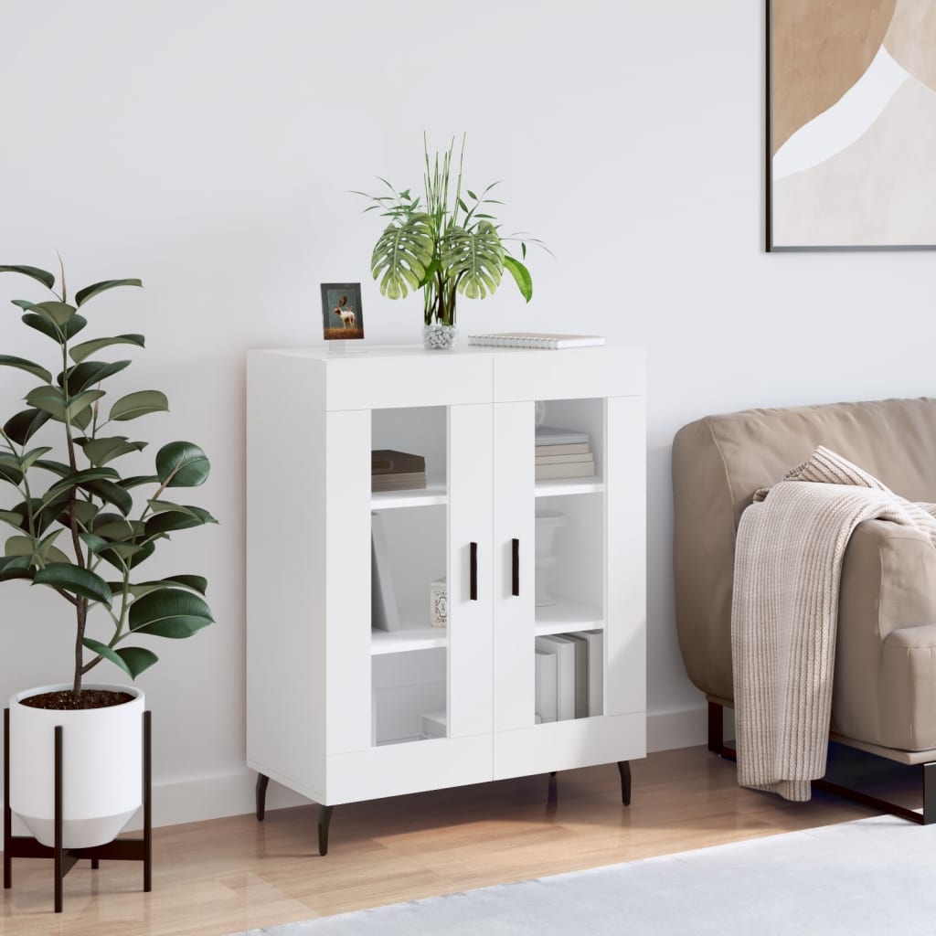 Dressoir 69,5x34x90 cm bewerkt hout wit is nu te koop bij PeponiXL, paradijselijk wonen!