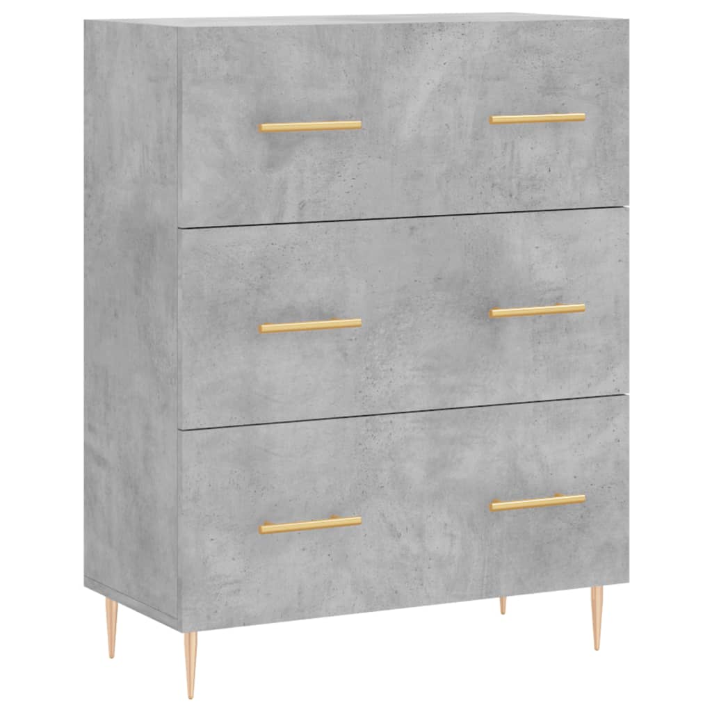 Dressoir 69,5x34x90 cm bewerkt hout betongrijs is nu te koop bij PeponiXL, paradijselijk wonen!