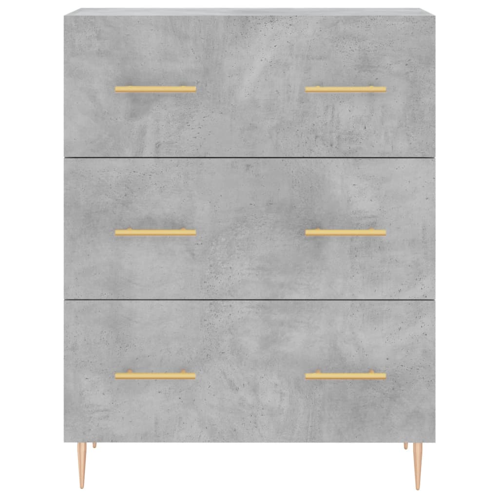 Dressoir 69,5x34x90 cm bewerkt hout betongrijs is nu te koop bij PeponiXL, paradijselijk wonen!