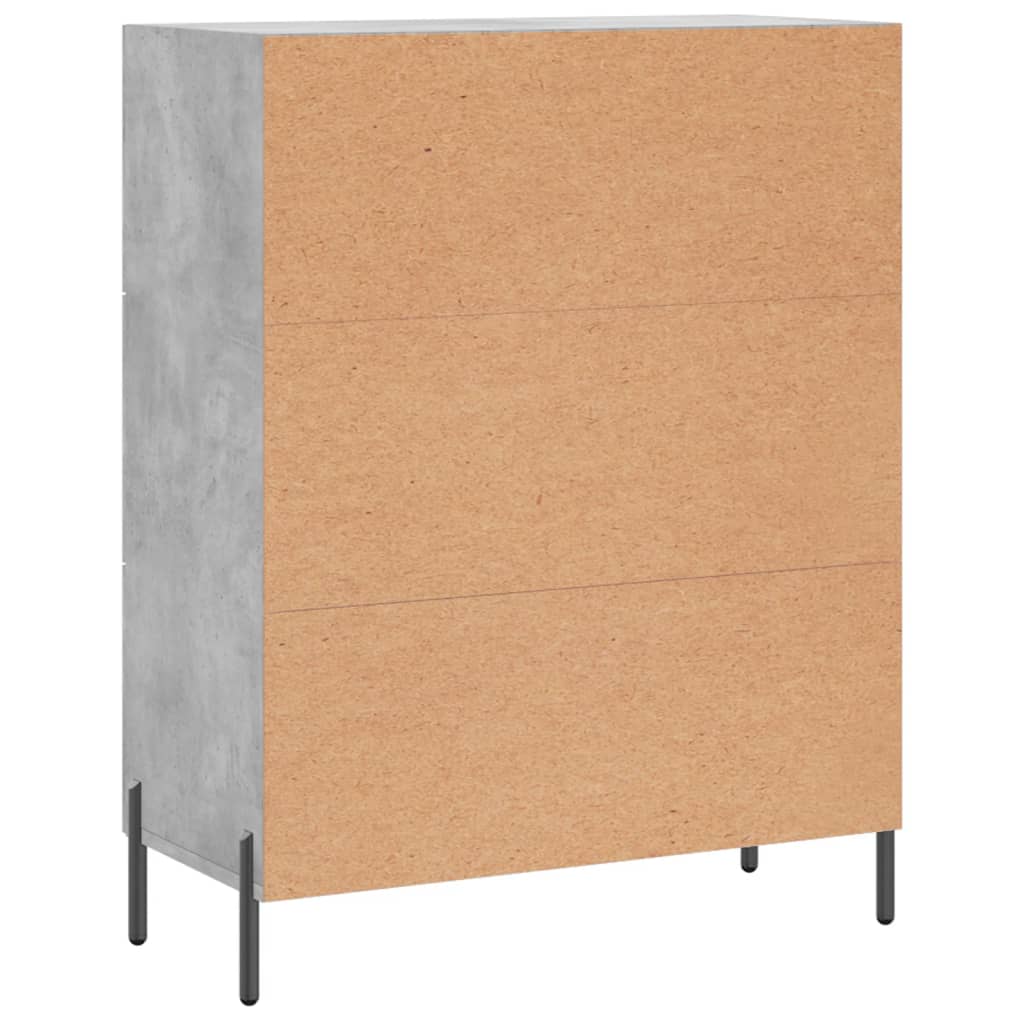 Dressoir 69,5x34x90 cm bewerkt hout betongrijs is nu te koop bij PeponiXL, paradijselijk wonen!