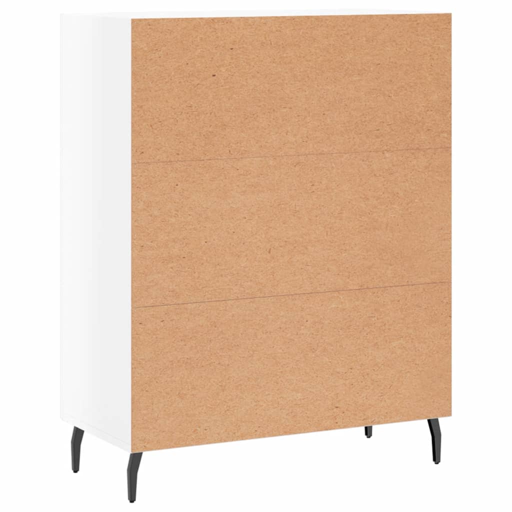 Dressoir 69,5x34x90 cm bewerkt hout hoogglans wit is nu te koop bij PeponiXL, paradijselijk wonen!