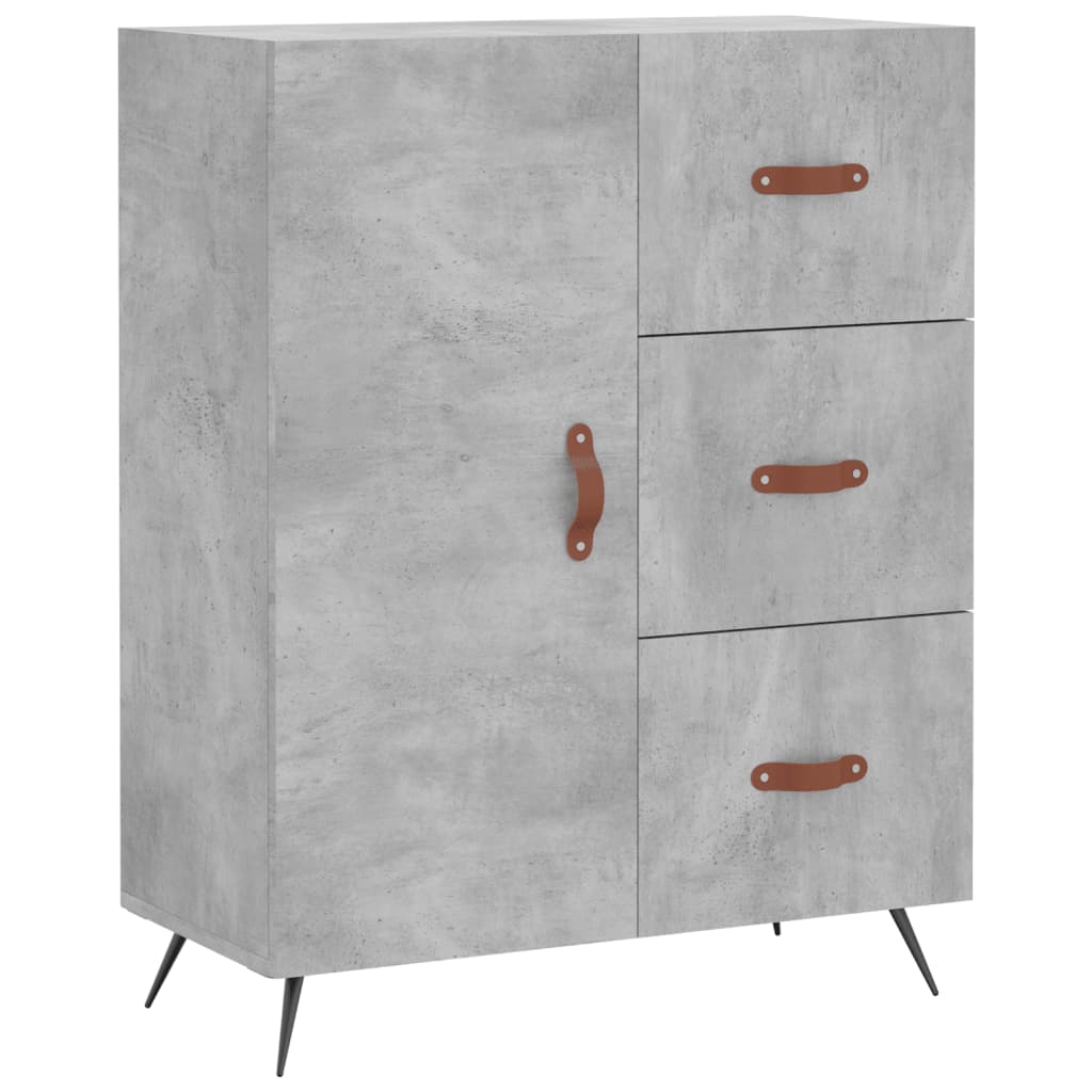 Dressoir 69,5x34x90 cm bewerkt hout betongrijs is nu te koop bij PeponiXL, paradijselijk wonen!