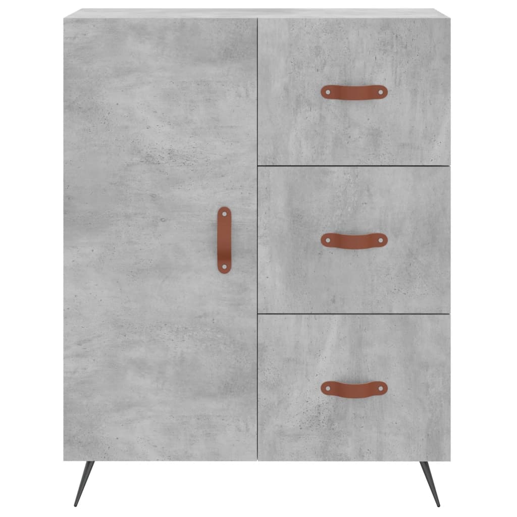 Dressoir 69,5x34x90 cm bewerkt hout betongrijs is nu te koop bij PeponiXL, paradijselijk wonen!