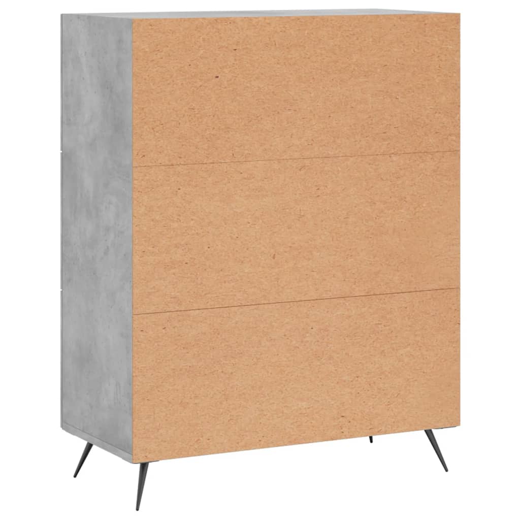 Dressoir 69,5x34x90 cm bewerkt hout betongrijs is nu te koop bij PeponiXL, paradijselijk wonen!