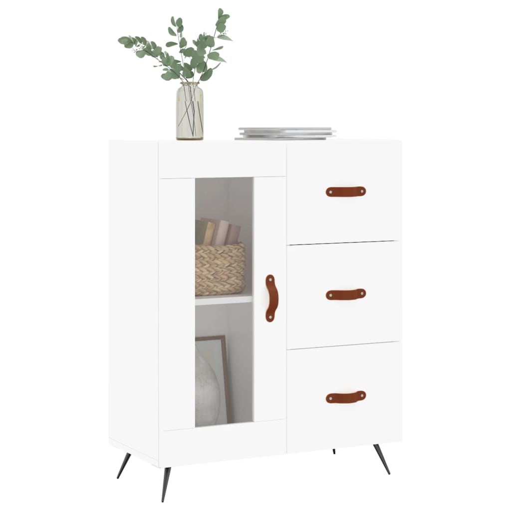 Dressoir 69,5x34x90 cm bewerkt hout wit is nu te koop bij PeponiXL, paradijselijk wonen!