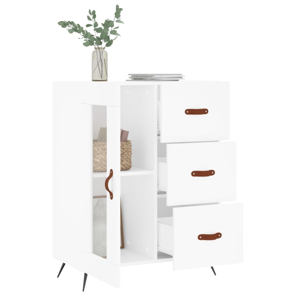 Dressoir 69,5x34x90 cm bewerkt hout wit is nu te koop bij PeponiXL, paradijselijk wonen!