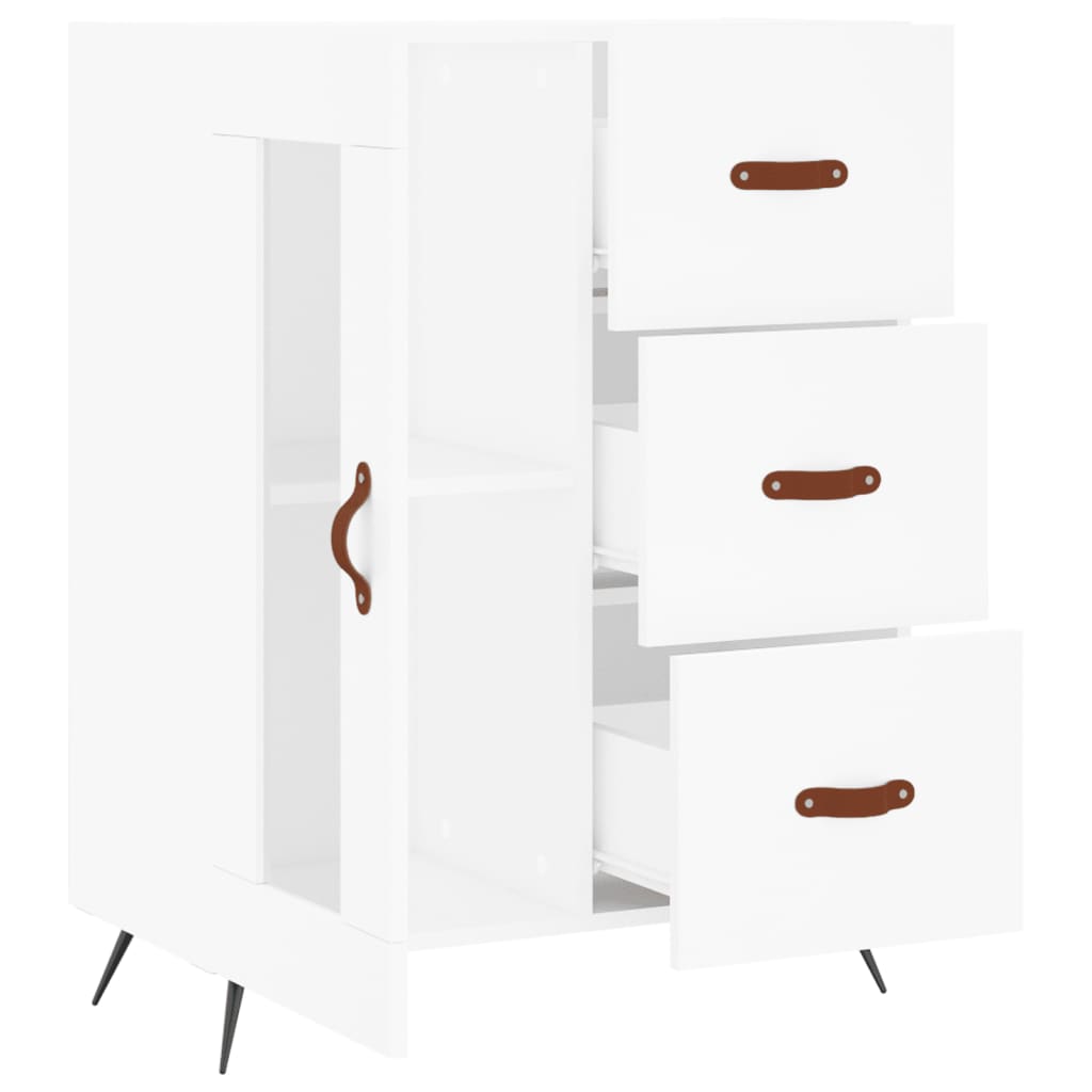 Dressoir 69,5x34x90 cm bewerkt hout wit is nu te koop bij PeponiXL, paradijselijk wonen!