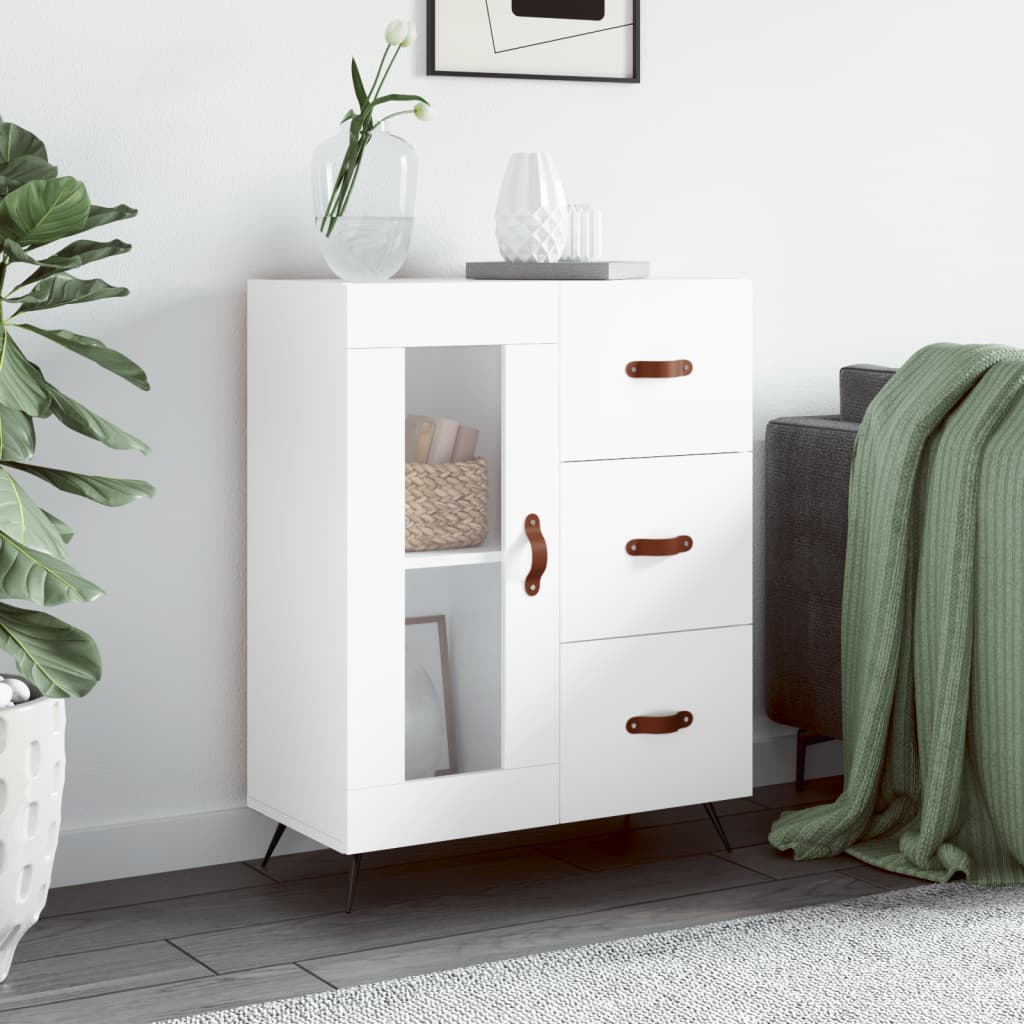Dressoir 69,5x34x90 cm bewerkt hout wit is nu te koop bij PeponiXL, paradijselijk wonen!