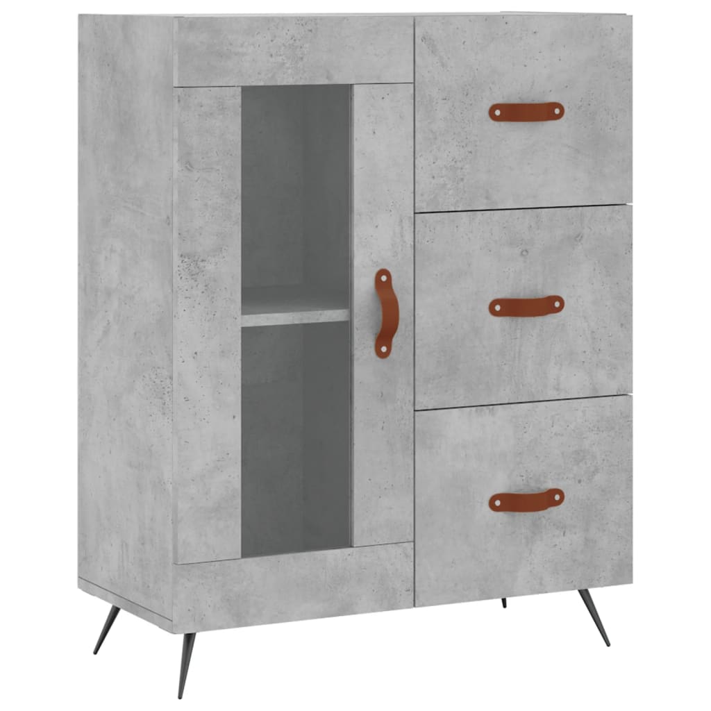 Dressoir 69,5x34x90 cm bewerkt hout betongrijs is nu te koop bij PeponiXL, paradijselijk wonen!
