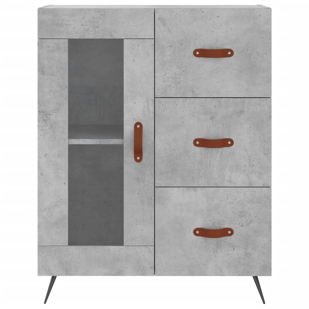 Dressoir 69,5x34x90 cm bewerkt hout betongrijs is nu te koop bij PeponiXL, paradijselijk wonen!