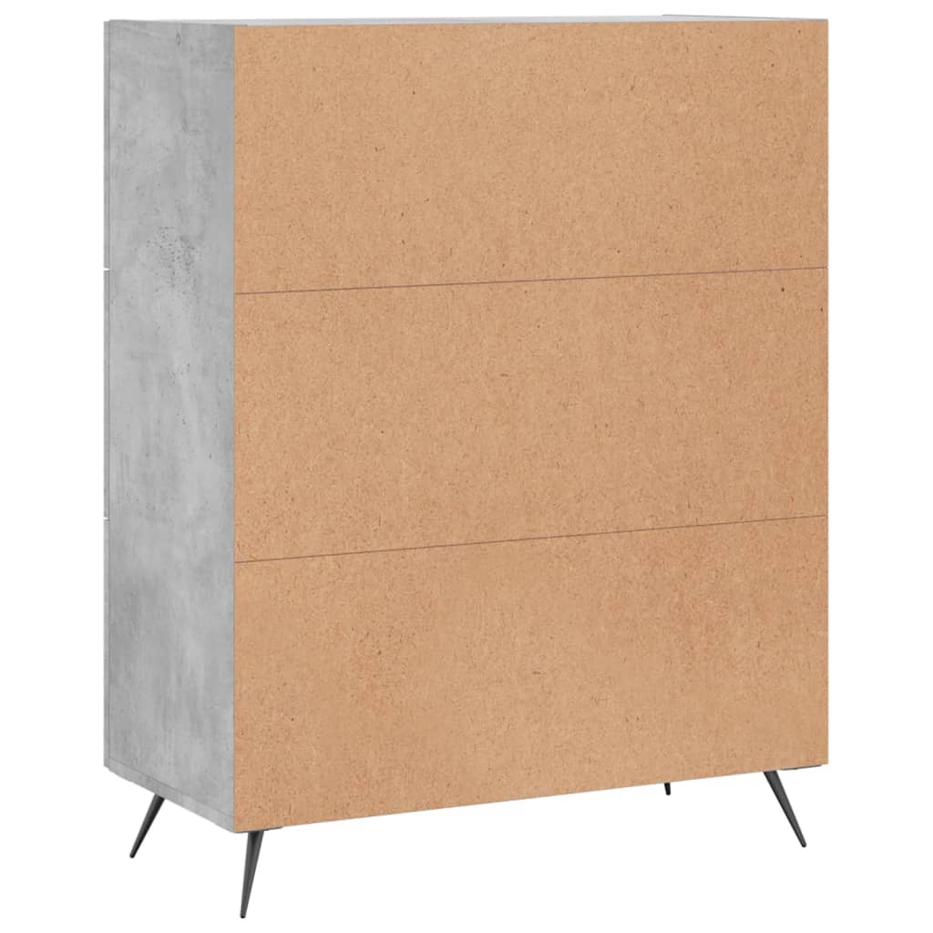 Dressoir 69,5x34x90 cm bewerkt hout betongrijs is nu te koop bij PeponiXL, paradijselijk wonen!