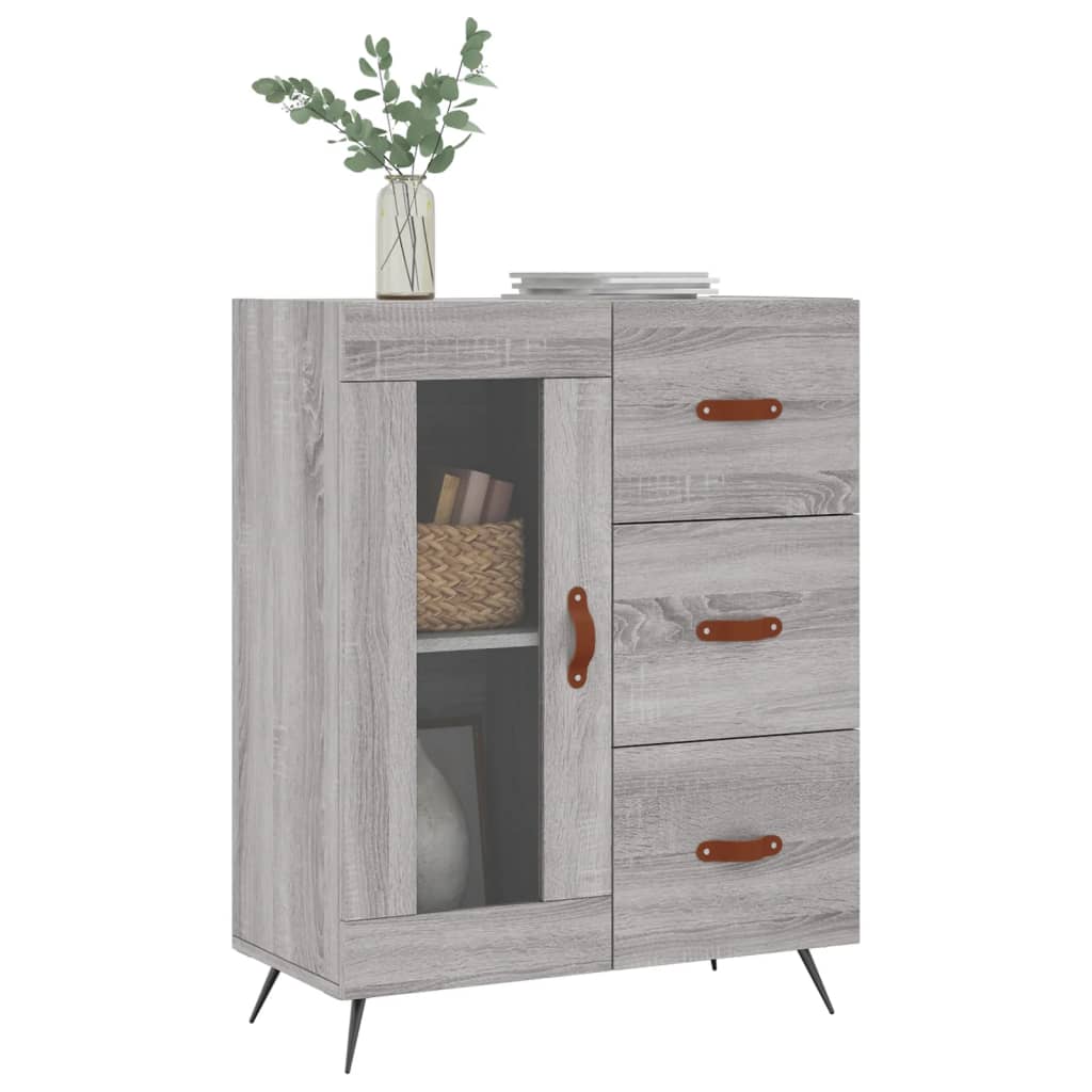 Dressoir 69,5x34x90 cm bewerkt hout grijs sonoma eikenkleurig is nu te koop bij PeponiXL, paradijselijk wonen!
