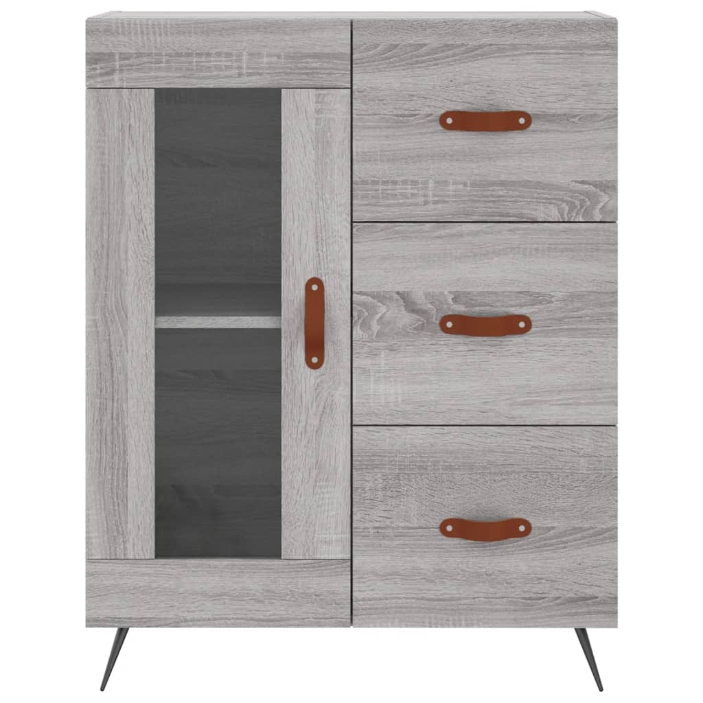 Dressoir 69,5x34x90 cm bewerkt hout grijs sonoma eikenkleurig is nu te koop bij PeponiXL, paradijselijk wonen!
