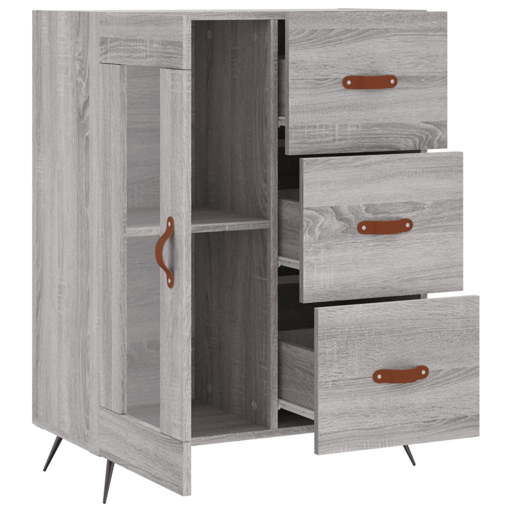 Dressoir 69,5x34x90 cm bewerkt hout grijs sonoma eikenkleurig is nu te koop bij PeponiXL, paradijselijk wonen!