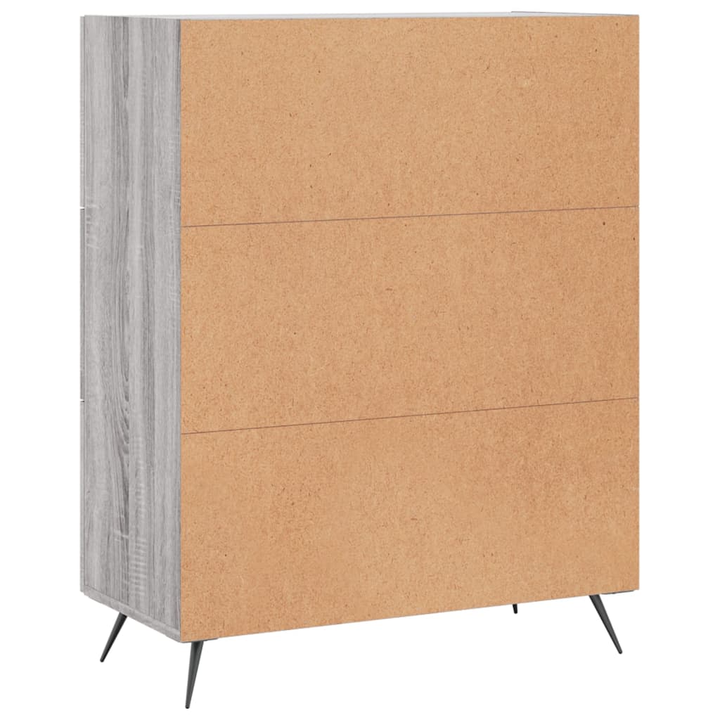 Dressoir 69,5x34x90 cm bewerkt hout grijs sonoma eikenkleurig is nu te koop bij PeponiXL, paradijselijk wonen!