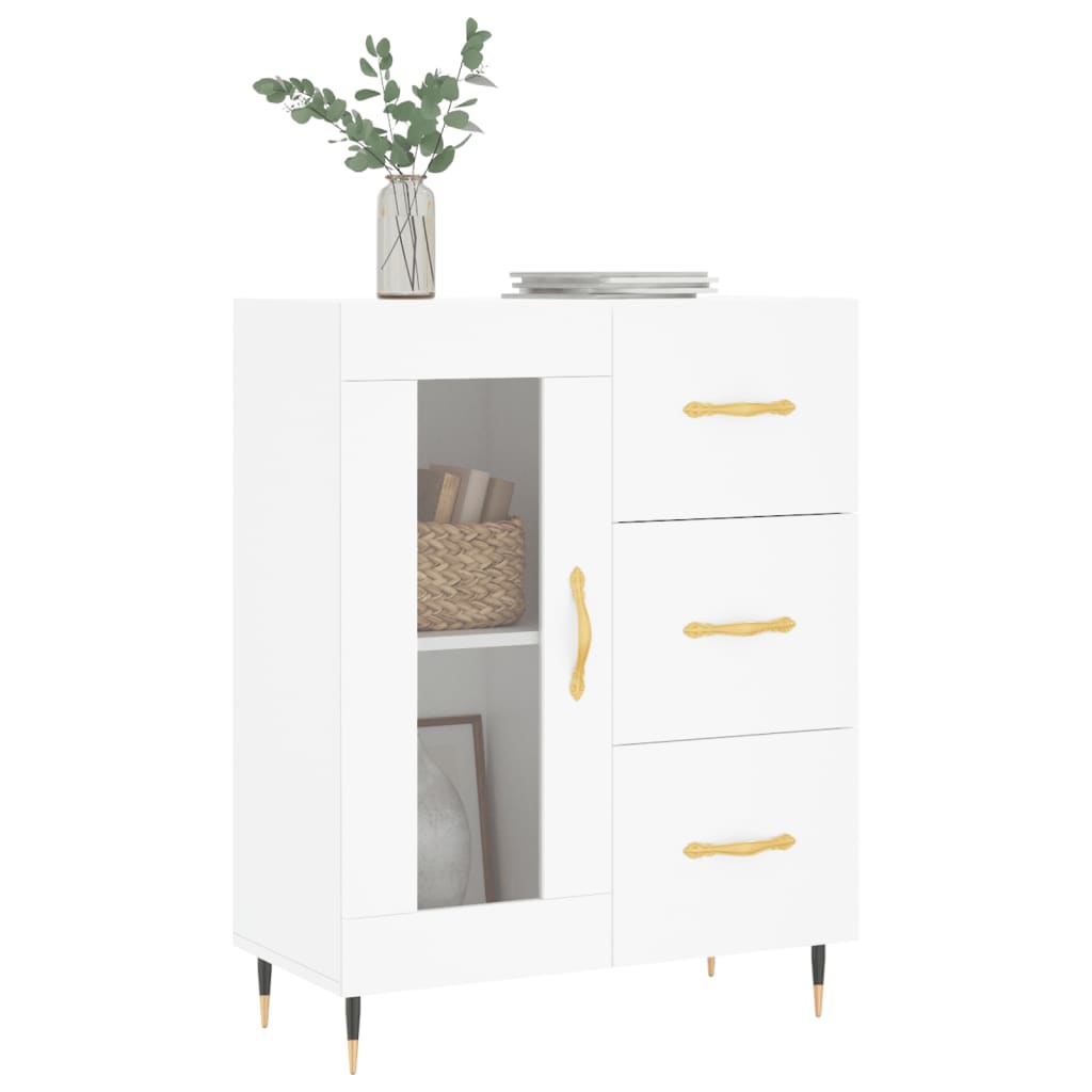 Dressoir 69,5x34x90 cm bewerkt hout wit is nu te koop bij PeponiXL, paradijselijk wonen!