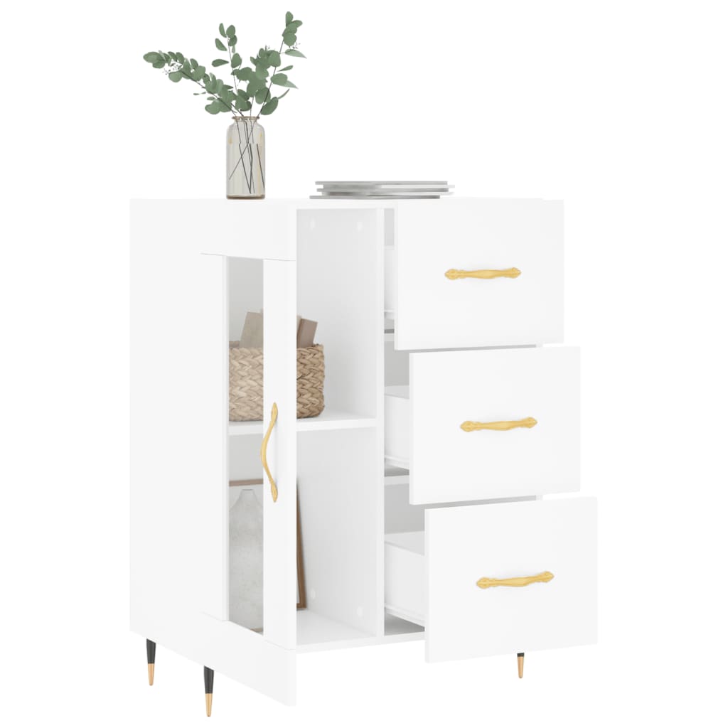 Dressoir 69,5x34x90 cm bewerkt hout wit is nu te koop bij PeponiXL, paradijselijk wonen!
