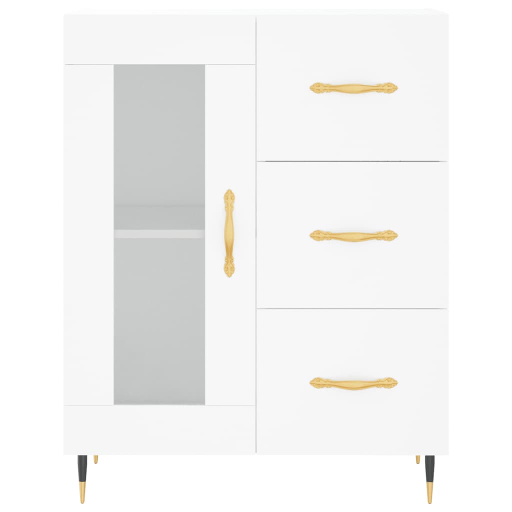 Dressoir 69,5x34x90 cm bewerkt hout wit is nu te koop bij PeponiXL, paradijselijk wonen!