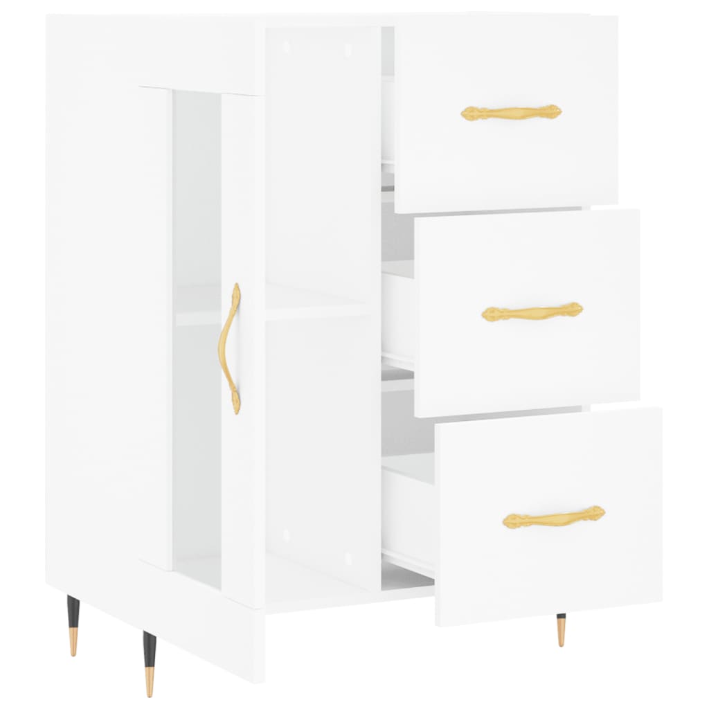 Dressoir 69,5x34x90 cm bewerkt hout wit is nu te koop bij PeponiXL, paradijselijk wonen!