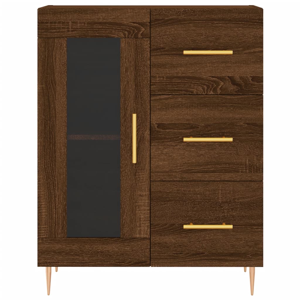 Dressoir 69,5x34x90 cm bewerkt hout bruin eikenkleur is nu te koop bij PeponiXL, paradijselijk wonen!